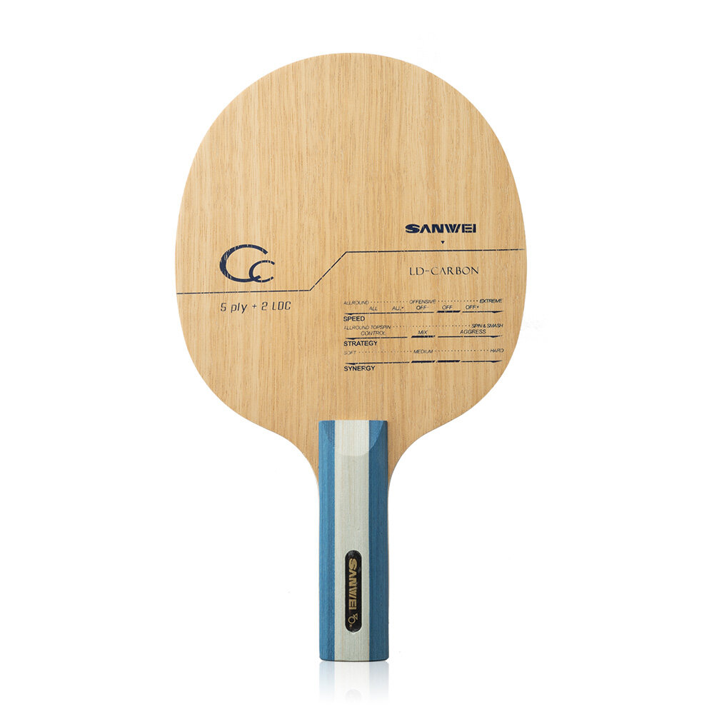 SANWEI CC CARBON تنس الطاولة ب - مراجعة Table Tennis Custom Bat وسعره